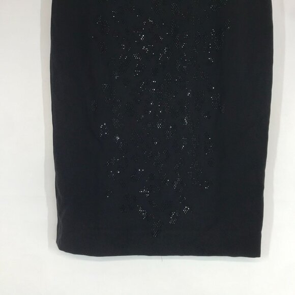 A.L.C. -WOMEN'S 0 - BLACK SEQUIN VISCOSE LINED PENCIL SKIRT - Picture 3 of 8